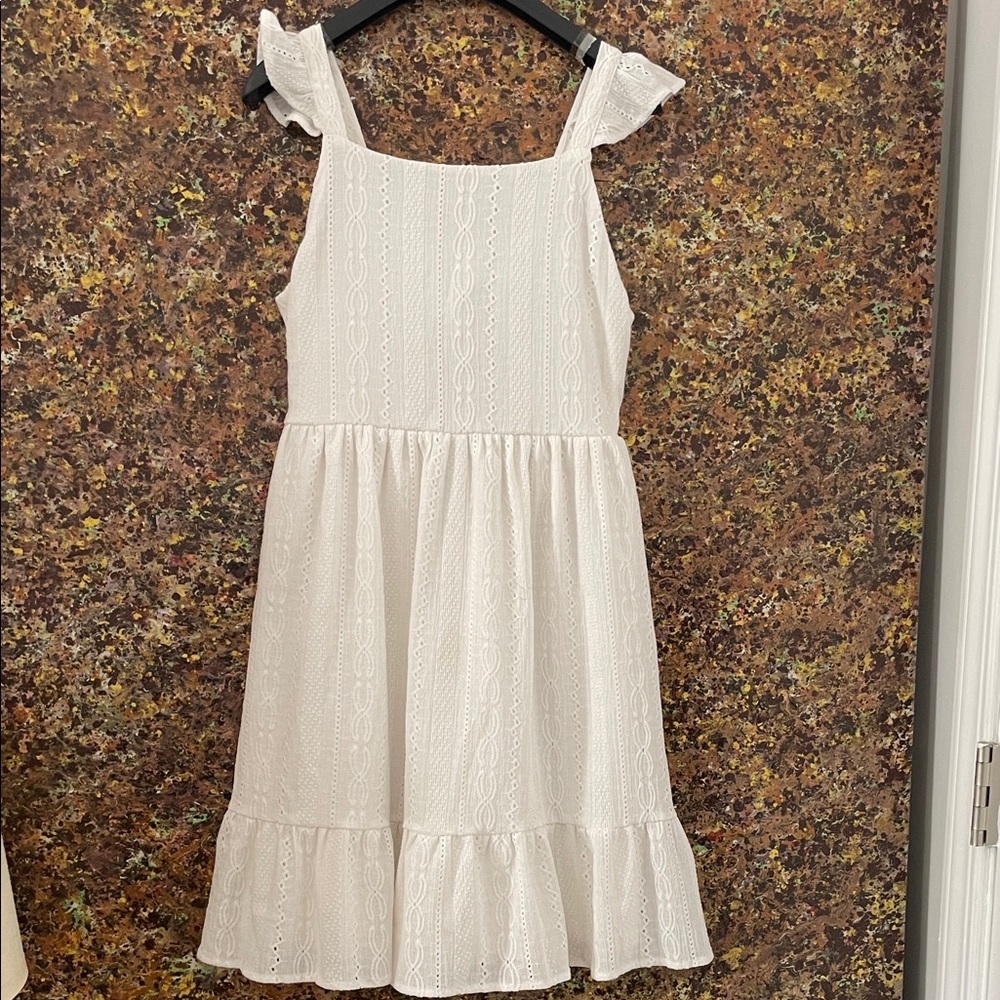 The Children's Place White Ruffle Kids Dress